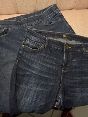 Levi's & Kut Capri Length Stretch Jeans Leggings Pair
